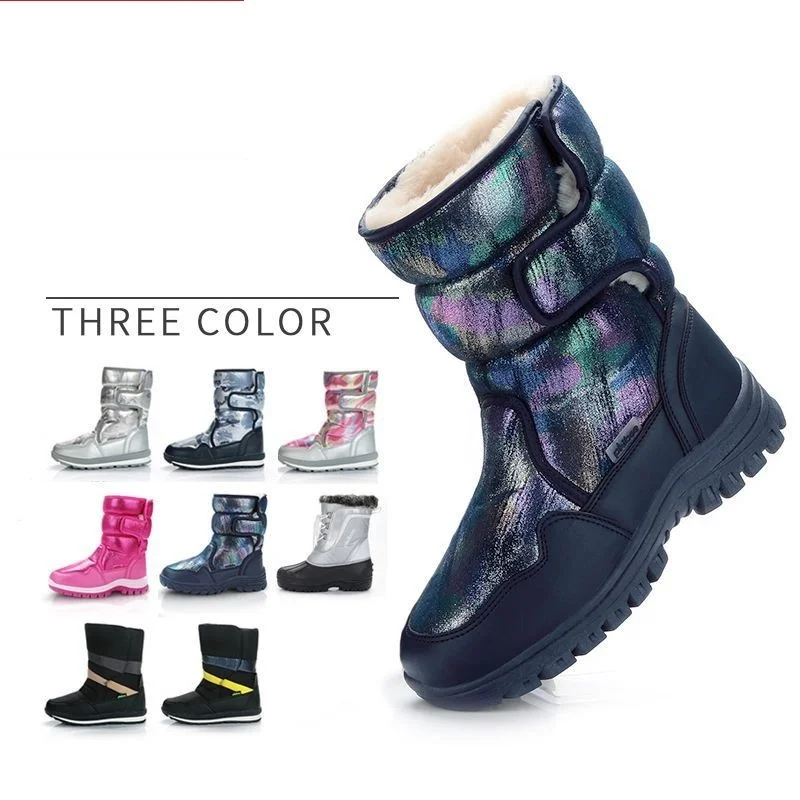 Новинка Детские Зимние качественные сапоги для русской зимы детская обувь