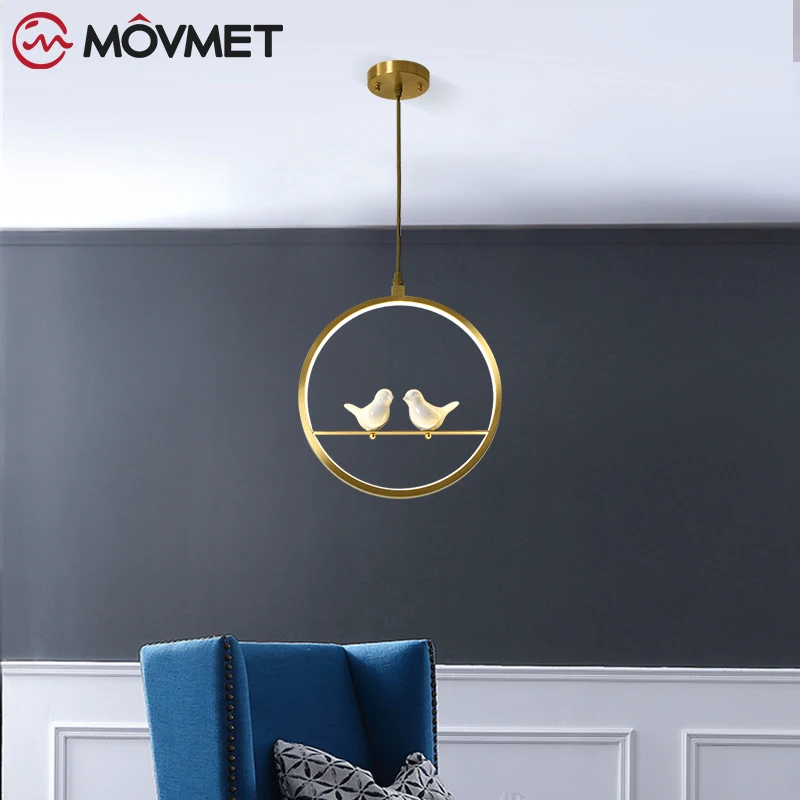 Современный светодиодный подвесной светильник s с птицами DECO обеденный E27