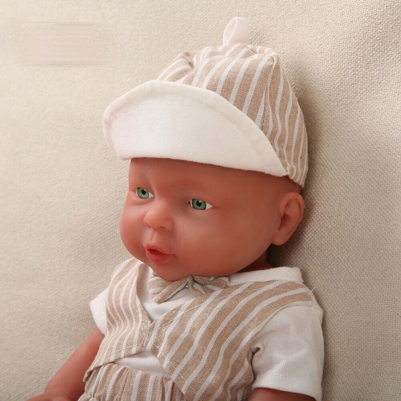 

16 дюймов имитация из силикона куклы Rebirth кукла Водонепроницаемый для маленьких мальчиков полный набор Подставки для фотографий, успокаиваю...