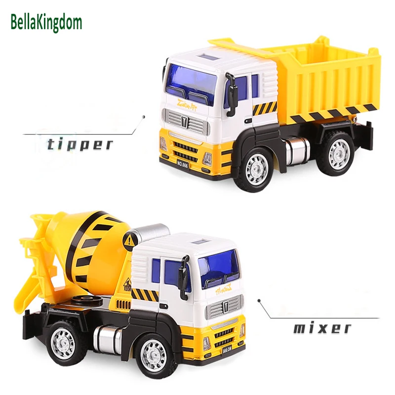 2.4Ghz RC Engineering Vehicle 1:64 Mini Constrction Truck Remote Control  Mixer And Tipper Car toys for Kids Above 3 years old enlarge