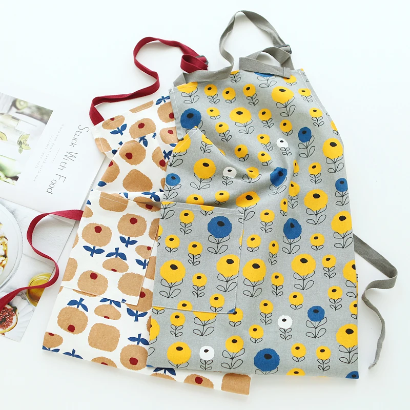 

Забавный Водонепроницаемый красивый фартук для выпечки Милые простые фартуки для женщин с карманами кухонные принадлежности