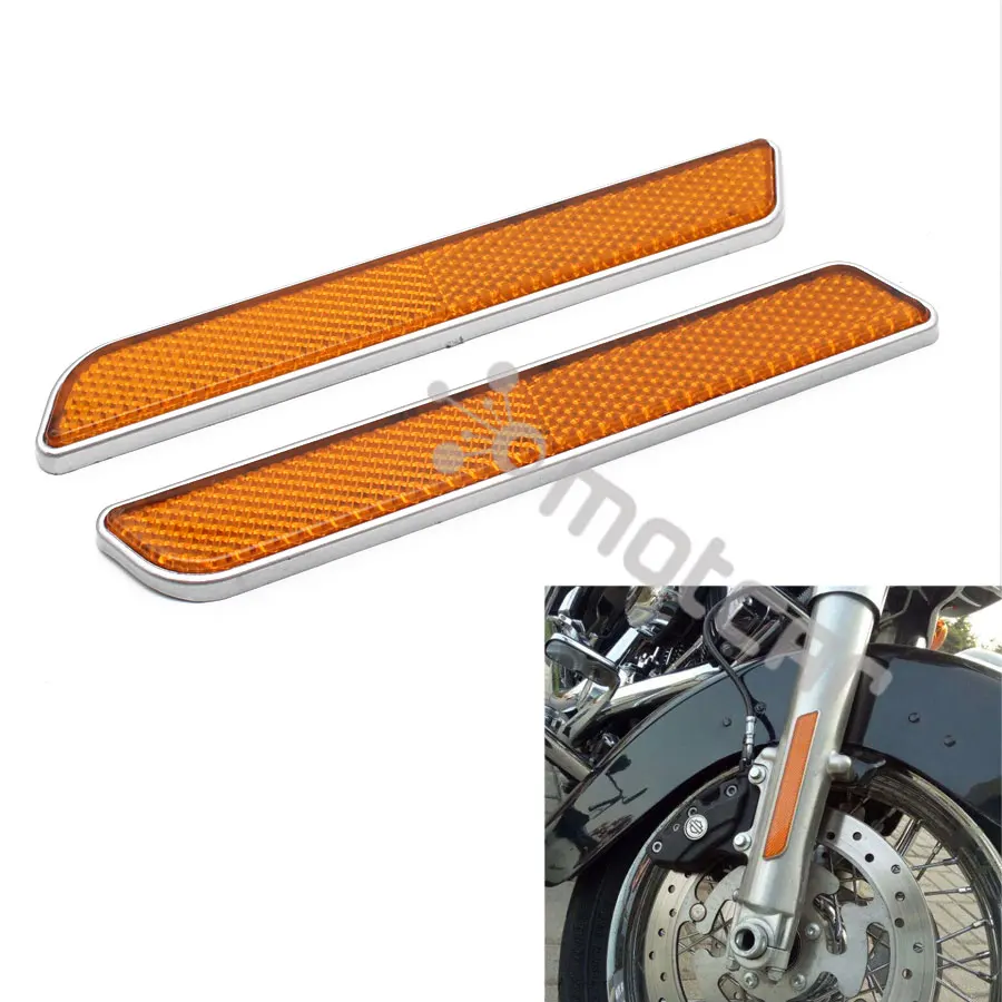 

Motorcycle Front Fork Leg Plastic Reflector Shock Case Sticker Warning for Harley Dyna Fatboy Softail Lower Leg Slider Protector