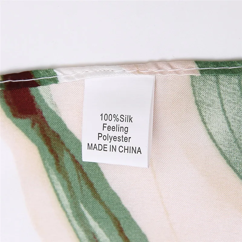 Женская косынка для волос Шелковый атласный шарф с цветочным принтом 70*70 см