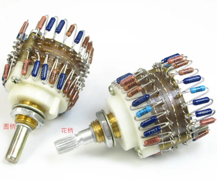 Потенциометр 1 шт./лот 23 шага 100k (двухканальный) потенциометр громкости |