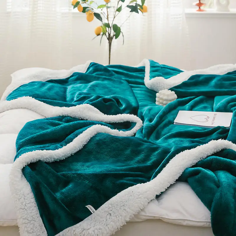 Мягкое одеяло для кровати Коралловая флисовая тёплая простыня покрывало