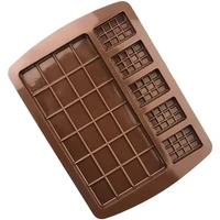 2 size silicone mold waffle chocolate mold fondant patisserie candy bar mould cake mode decoration kitchen baking accessories