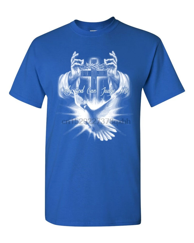 Мужская футболка с надписью Только Бог может судить меня руки Иисуса|Мужские