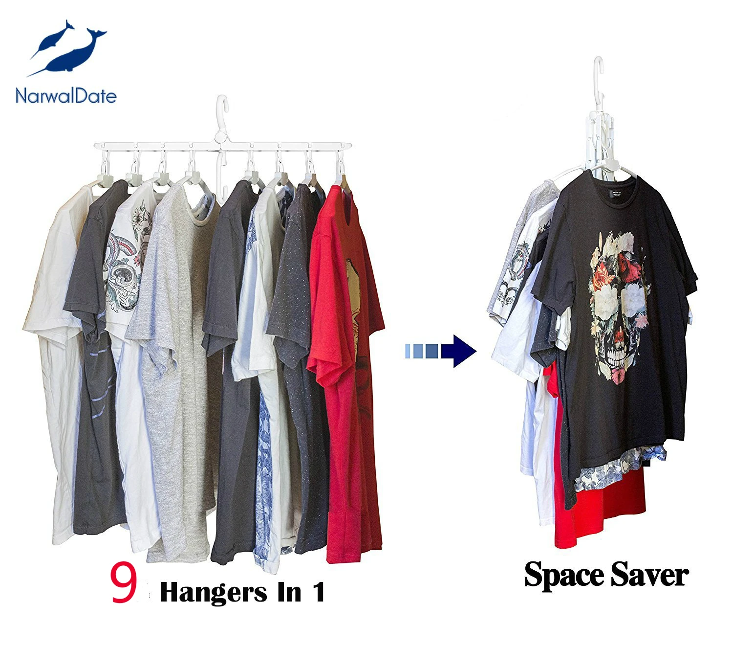 2 шт./компл. усиленные каскадные вешалки 9в1 Волшебные Гардероб компактный шкаф