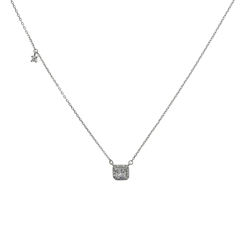 

Timeless Wonder 925 Sterling Sliver Cube Zirconia Chains Necklace Women Jewelry Gothic Sweet Boho Top Cute Punk Fine Choker 2134