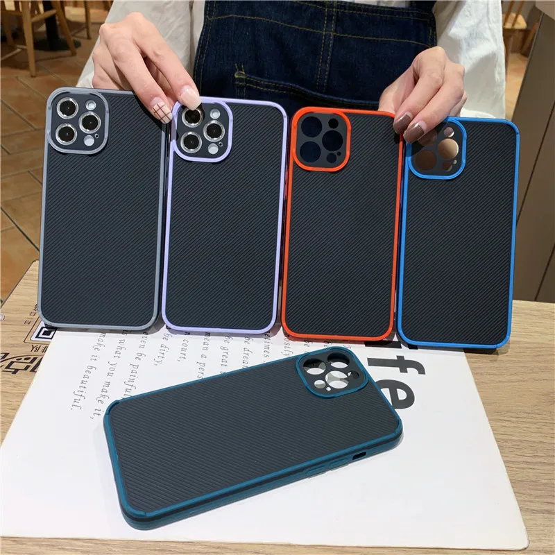 

sFor iPhone 11 12 Mini Pro X XR XS Max 7 8 6 6s Plus SE 2020 Case Shockproof Bumper Solid Color Lens Camera Protection Back Cove