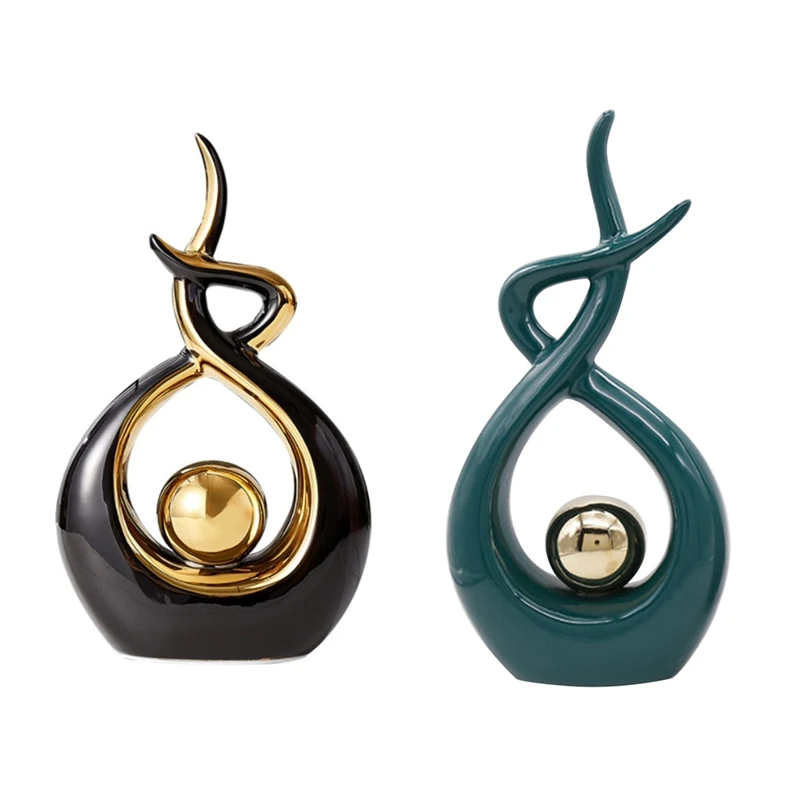 

Керамическая ваза для цветов, элегантная креативная Цветочная ваза черного и зеленого цветов для домашнего декора, праздника, свадьбы, офис...