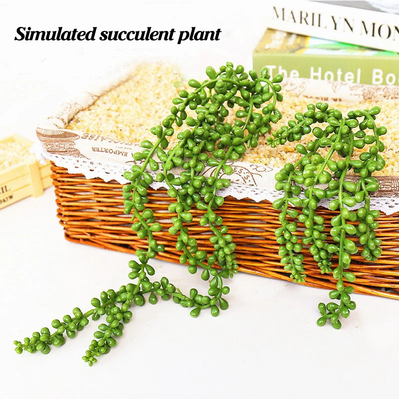 

PVC Artificial Succulent Plants Green Lover's Tears DIY Flower Arrangement Accessories Fake Plants Wedding Christmas Decor