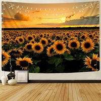 nknk sunset tapestry sunflower rug wall landscape wall tapestry art home tapestrys wall hanging mandala hippie printed