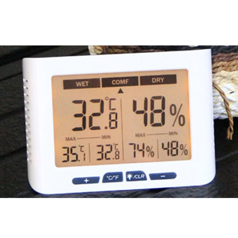 

LCD Hygrometer Indoor Thermometer,Desktop Digital Temperature and Humidity Meter