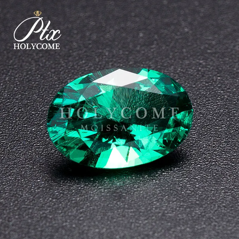 

7X10mm high quality price green lab created emerald oval cut price per carat diamond for jewelry making price 2020NEWEST