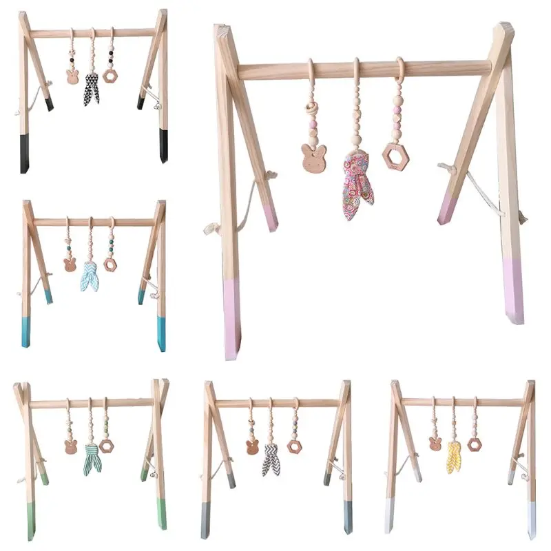 

1 комплект Nordic мультфильм Детские Деревянные Кролик игрушечные уши кулон тренажерный зал стойка для фитнеса комплект для детей ясельного в...