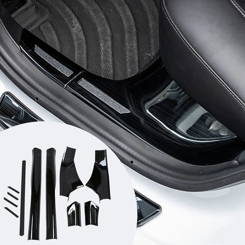 

Car Door Sill Protector Stainless Steel Door Sill Guard Welcome Pedal for Tesla Model 3 2019-2021
