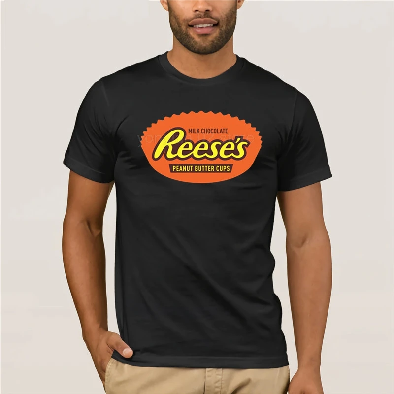 2019 модная летняя футболка с креативным графическим принтом Reeses Milk Chocolate Забавный