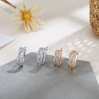 new korean earrings cubic zirconia pearl womens geometric stud earrings for women jewelry fashion temperament gift