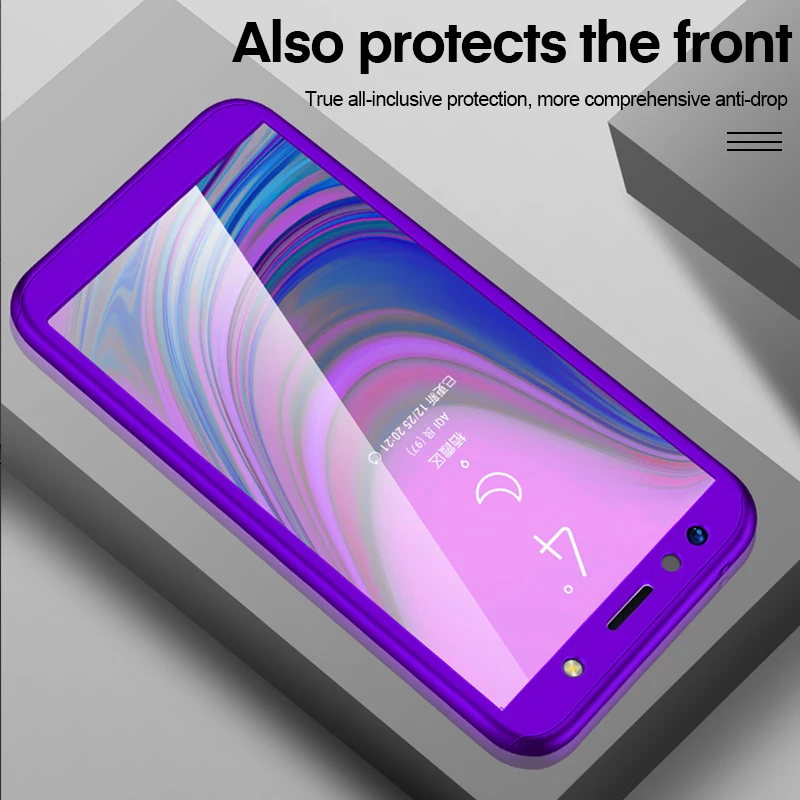 360 градусов полный корпус чехол для samsung Galaxy A10S A20S A30 A40 A50 A60 A70 J3 J5 J7 A3 A5 A7 A6 A8 A7 J4 J6 J8 плюс
