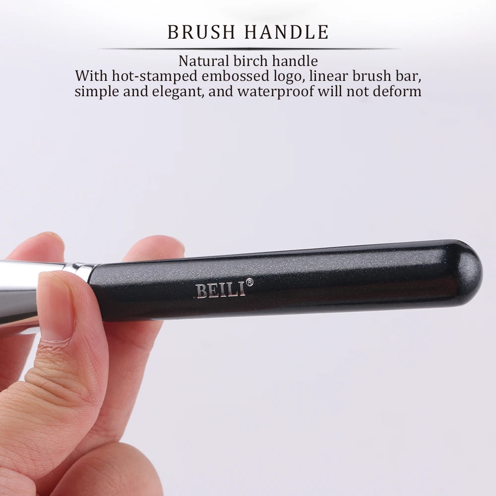 BEILI Black 23 pcs Make Up Brushes Tools Foundation Eyeshadow Eyelash Eyebrow Brush Professional Makeup Set Natural Hair | Красота и