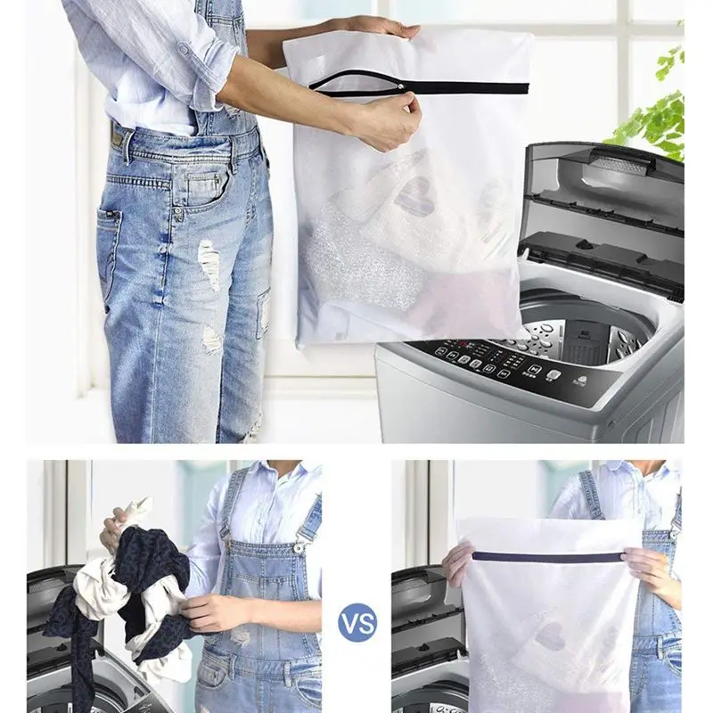 

New Mesh Laundry Bags, with Two Thicker Bra Wash Bags, Travel Storage Organizer, Clothing Washing Bags for Lingerie,Delicate, La