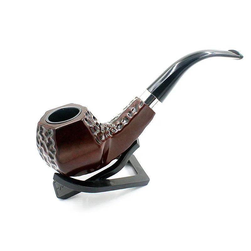 

6 Pcs/Set Classic Style Wood Resin Tobacco Smoking Pipes Best Gift for Grandfather Boy Friend Father