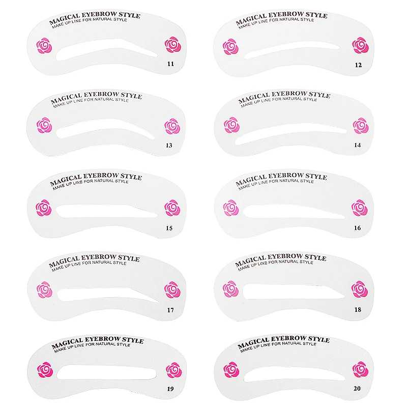 3 шт./5 шт./24 шт. трафареты для бровей|Трафареты бровей| |