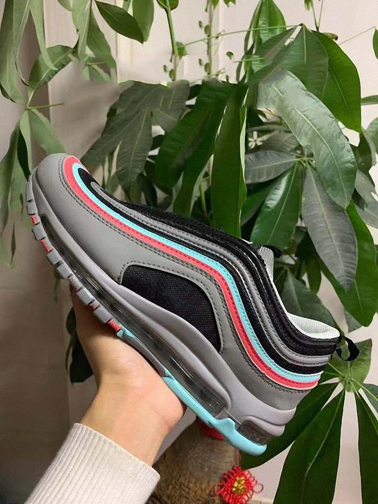 

Good Quality 97 Running Shoes Triple Black Multicolor 97s Mens Womens Runner Trainers Sports Sneakers Size 36-45