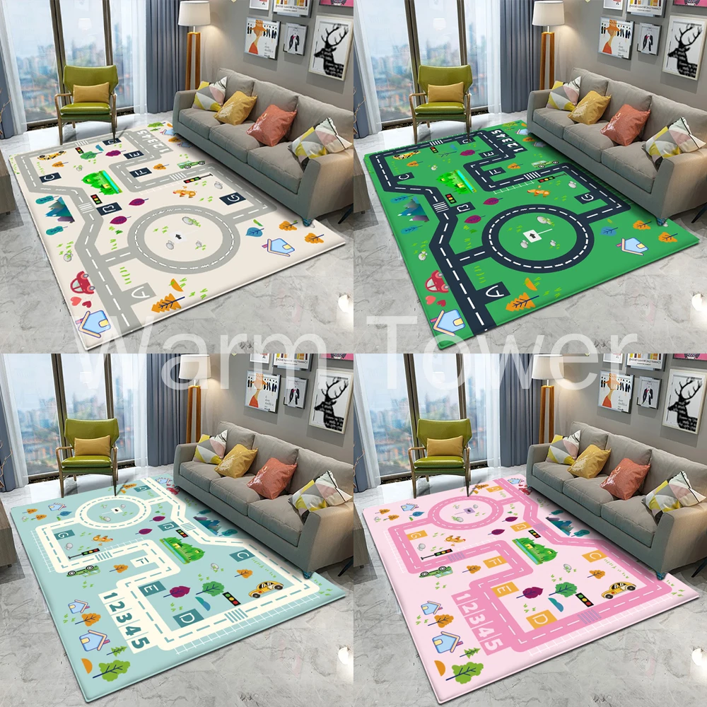 

Baby Educational Rug Game Carpet Living Room Children's Bedroom Learning Game Crystal Velvet Baby Mat Crawling Rug Anti-slip Mat