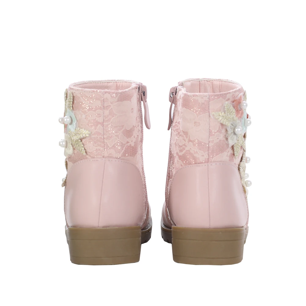 Ботинки на шнуровке для девочек детские ботинки принцессы прогулочная обувь