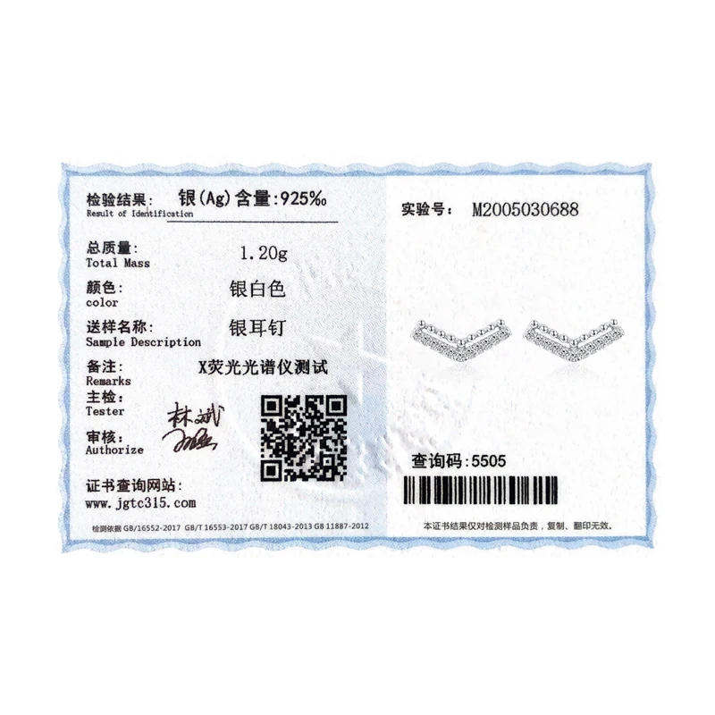 

Colusiwei Top Quality 925 Sterling Silver Retro Clear CZ V Shape Stud Earrings for Women Korea Style Earrings Creative Jewelry