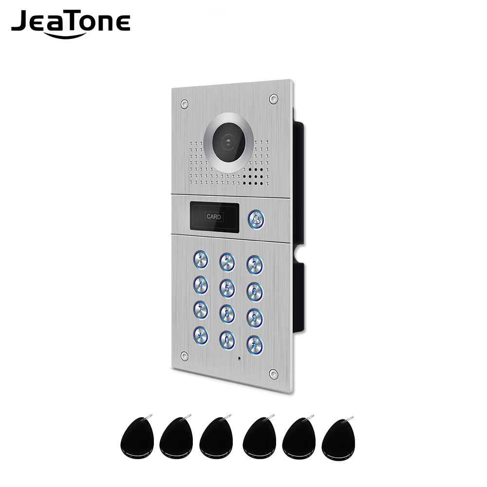 Jeatone Wired Video Door Phone 1080P Outdoor Camera Waterproof Wide View Video Doorbell (work with Jeatone intercom)