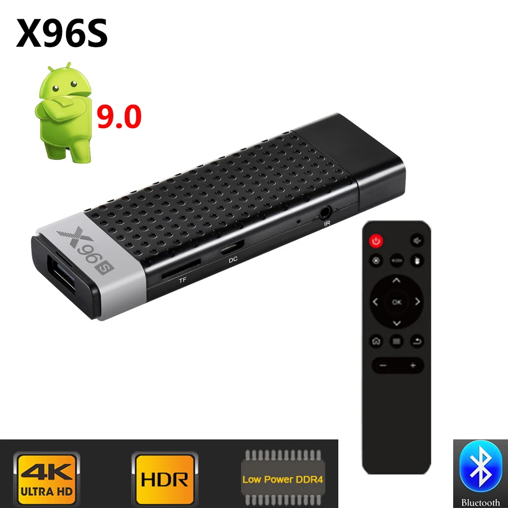 X96 S DDR4 2 Гб Оперативная память 16 Встроенная TV Stick Smart Android 9 0 Box Amlogic S905Y2 Wi Fi Bluetooth 4K HD
