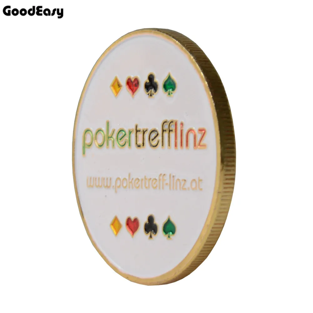 Hot Poker Card Guard Protector Metal Token Coin with Plastic Cover Texas Chip Set Pokertrefflinz Dealer Button | Спорт и развлечения