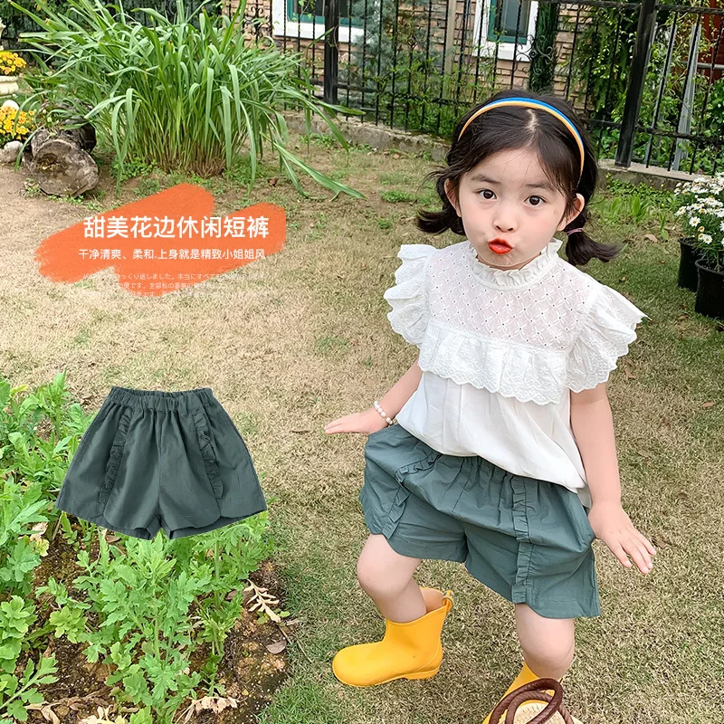 

Summer New Arrival Korean style girl's shorts pants all-match loose casual fashion cotton for cool cute baby girls