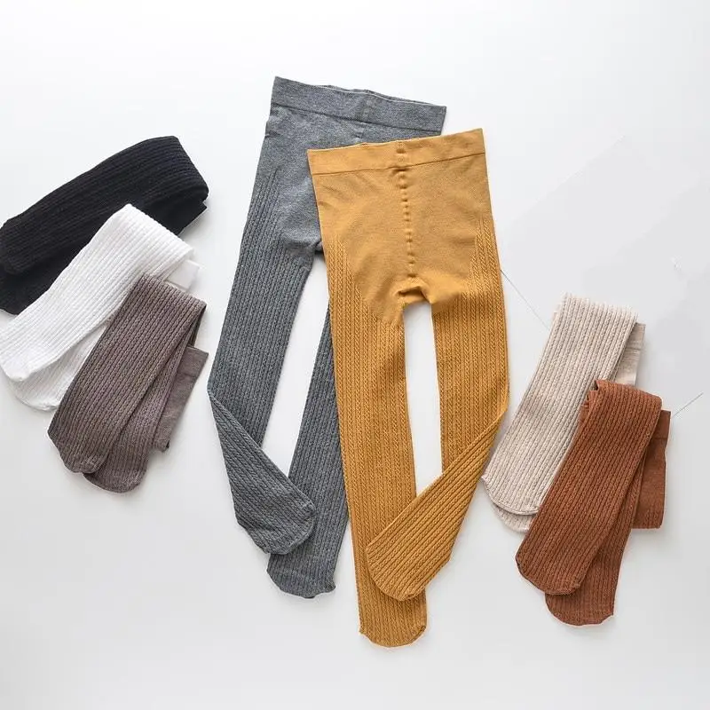 

Детские колготки, чулки, вязаные колготки для маленьких девочек, осенне-зимняя одежда для маленьких девочек, хлопковые теплые колготки, кол...