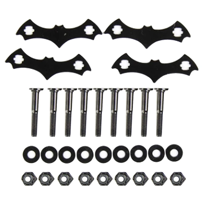 

4 Set Skateboard Deck Anti-Sink Gasket Bolts Nuts Screw Mounting Hardware for Longboard Double Rocker