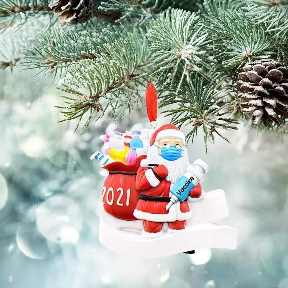 

2021 Christmas Ornament Santa Claus Decorate Xmas tree New Year Pendant Party Christmas Hanging Happy Home Decoration Decor P4X0
