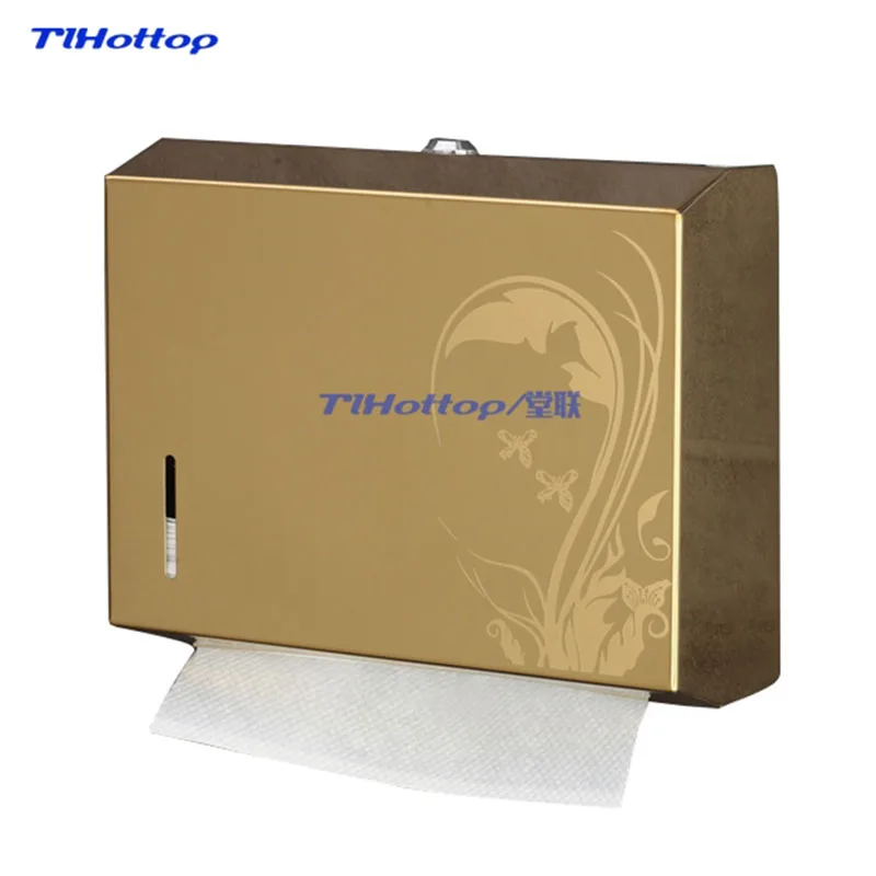 T Золотая Бабочка из нержавеющей стали диспенсер для бумажных полотенец ванной