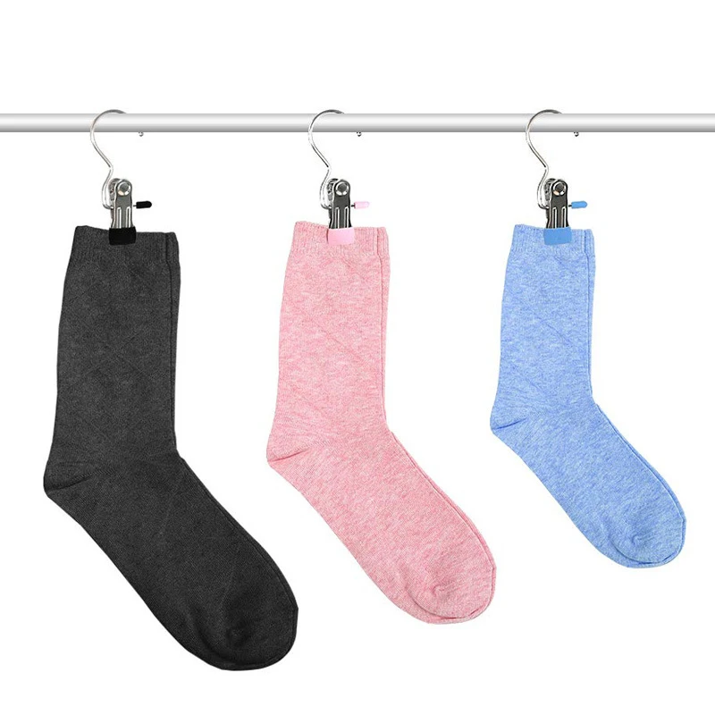 5 шт. нержавеющие стальные зажимы для одежды для повески пальто, брюк и сушки белья используются для хранения париков и хвостиков.