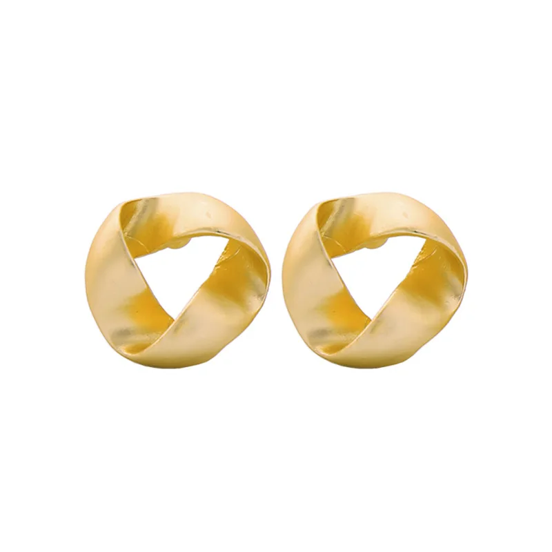 

Punk Gold Color Metal Earrings for Women Maxi Geometric Abstract Hollow Out Stud Earring Female Party Jewelry 2020 New Oorbellen