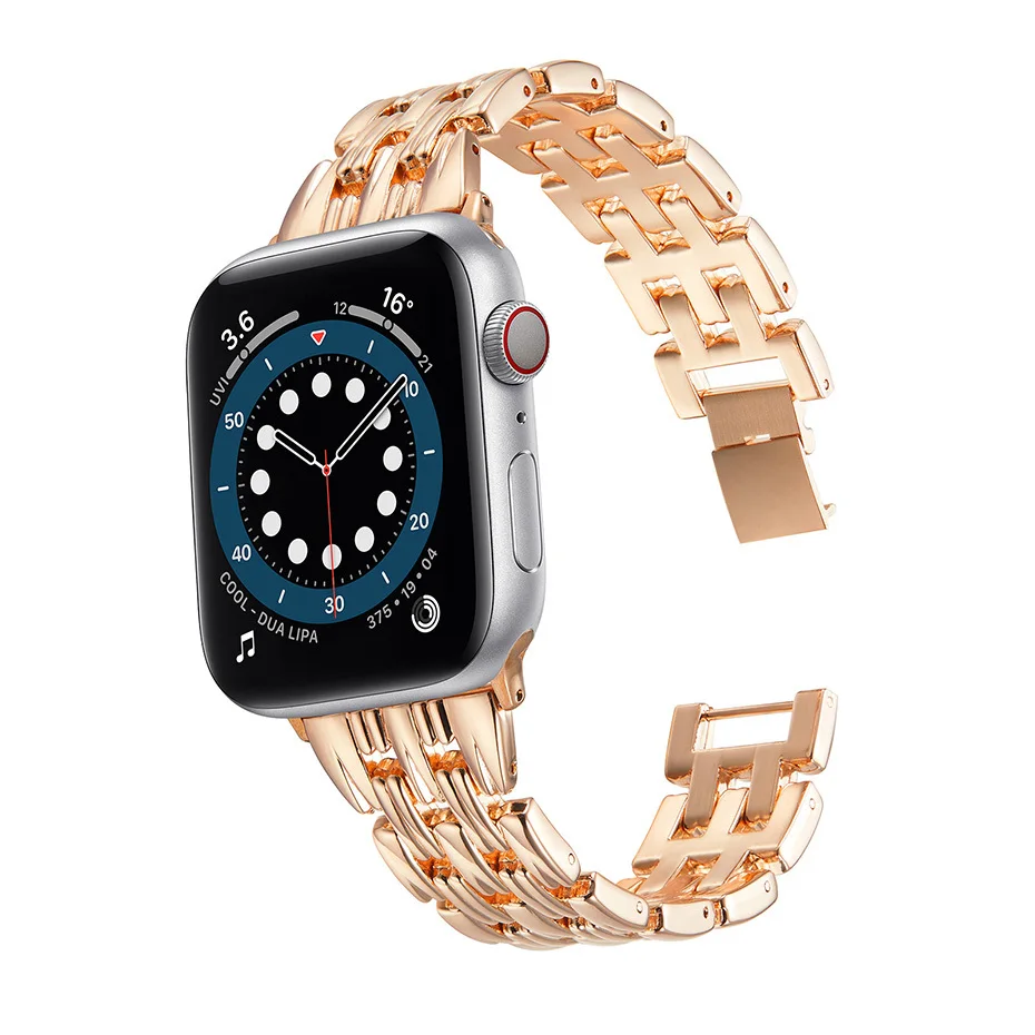 Ремешок металлический из нержавеющей стали для Apple Watch Band 44 мм 42 38 40 сменный
