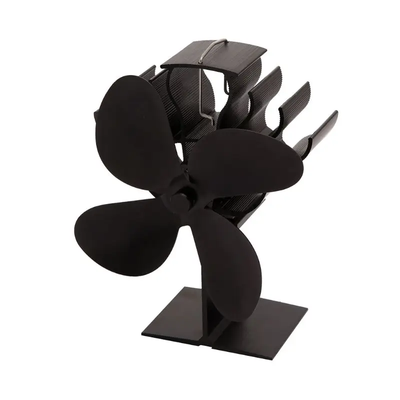 

4 Blade Heat Powered Stove Fan for Wood Fireplace Log Burner Quiet Eco Friendly Efficient Distribution
