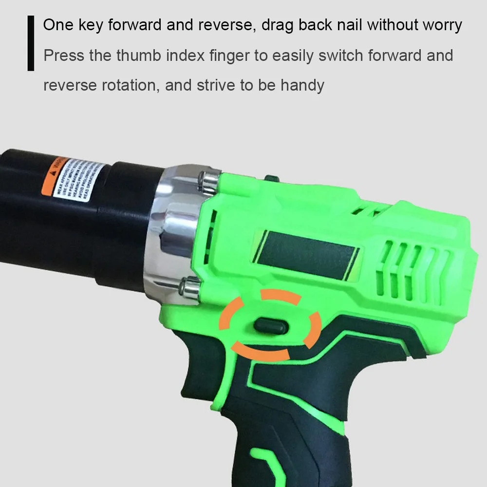

110V~240V Lithium Battery Rivet Grapple Hook 26V Rechargeable Rivet Gun Elongated Mouth Power Tool US/EU/AU/UK Plug