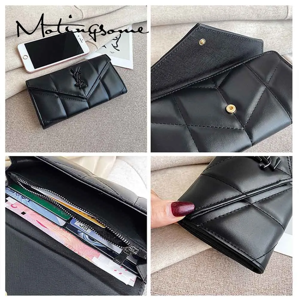 

New Luxury Designer Bags Long Style Women Wallets High Quality Leather Female Coin Purses Chic Ladies Clutches Wallet 2021 New