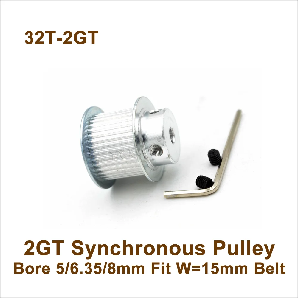 

Синхронный шкив с диаметром отверстия 5/6, 35/8 мм, ширина = 15 мм