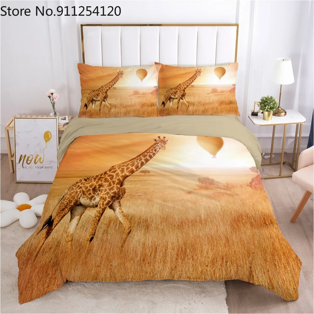 Комплект постельного белья из 2/3 предметов пододеяльник с 3D принтом лужайки и