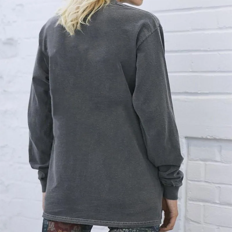 

Vintage Letter Print O-neck Sweatshirt Women Fashion Plus Size Loose Casual Pullover Y2k Tops 2021 Autumn Winte New Streetweat