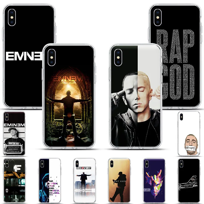 Эминем рэп Бог Чехол для мобильного телефона iPhone 12 11 Pro XS Max XR X 7 8 6s плюс SE2020 5s